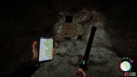 The entrance to the cave will be in the rock face, and it’ll be barricaded. Break down the barricade with a melee attack.