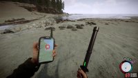 When you get near the shoreline of the northern beach, get out the GPS to find the cave.