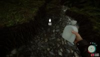 Use the flask to scoop clean water up, so you have a lot of water on the move.