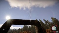 Place the rope at the other end of the bridge to secure it.