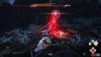 The boss will float into the air and raise his hand. The hand will flash brightly which is the indicator to perform the deflect.