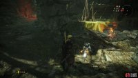 You need to drop the item close to the Shitieshou Demon before it will consume it.