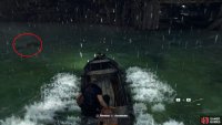 As you approach the Boathouse, look carefully in the water to find it.