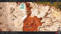 The location of the King Scorpion northwest of The Unnamed City.