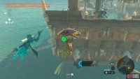Glide over to the first ships ladder.