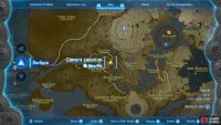 The location of the !Zora Spear on the map