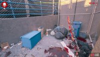 The first burner phone is beside the Luigi’s Pizzeria dumpster alleyway.