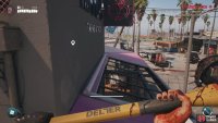 Continue across this purple roof to reach the designated area