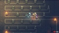 Look for the broken gravestone on the right side of the room.