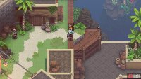 Climb this railing to get onto the buildings in the south.