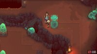 South of the initial save point is a block you can push to get you to the left side.