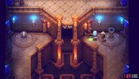 Hit the lever on the right side to make some platforms rise from the ground.