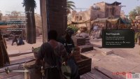 Speak to the merchant outside Kong’s stall to learn more about where to find the confiscation warehouse.