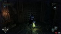To enter the mine, activate the lever at the bottom of the mining district building.