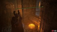 Then walk across the beam to the right and make your way down to the bottom to find the boss arena.