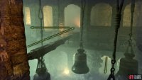 Go across the beam, then follow the ladders down until you reach the boss room.
