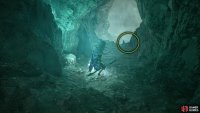 At the end of the tunnel, you’ll find the tablet that Gerlinde requested on the edge.