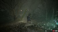 From the Pale Butcher Vestige, head forward across the bridge into the cave.
