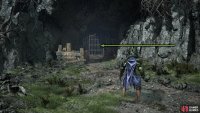 Once the enemies are taken care of. Hold out the lamp, and pass through the gate into the cavern.