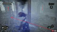 Use the umbral follow the path from the tower, and enter the church proper from the balcony.