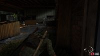 then enter the building from the right and take out another guard when he’s alone.