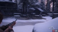 Take out the Hunters, then go around to the opposite side of the cabin