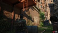 then boost Ellie up and climb the ladder.