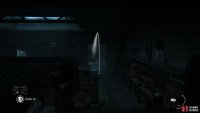 before throwing a brick into the room to cause the Hunters and Infected to fight.