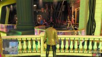 Look left of the Casino to see some people partying it up.