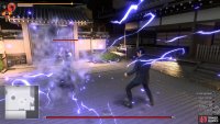 The first miniboss has an umbrella that shoots electricity.