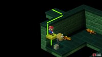 Jump in the corner behind the Chomp Chomp to unveil the yellow platform, and then jump on the ledge, and follow it northwest.