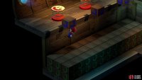 in the second puzzle, hit J boxes to stop nearby springs at the right time,