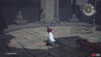 There is a purple chest with a new Red XIII weapon on the western side.