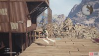 Climb a nearby wall to get a better angle at the rope.