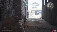 Throw your shuriken at this switch to lower a grapple point.