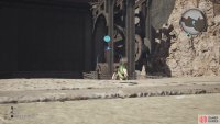 Toss your shuriken at this spot to open the door to the mines.