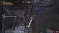 After the stealth section, climb this beam to the side of the room you were just inside.