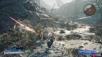 Cloud’s normal attacks are enough to deal with the first enemy.