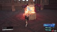 Hide behind the pillars, which will start glowing red.