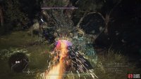 If you’re playing as Mystic Spearhand, you can use Mirour Vesture/Shelde and ignore the fire while hitting the head.