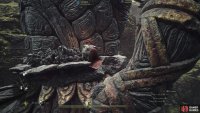 The area around the waist of the Gigantus provides an easy ledge to recover stamina.