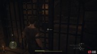 Interact with the prison cell gate to open an inventory menu.
