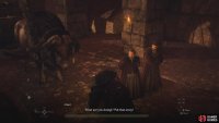 Finally, unsheathe your weapons to intimidate Allard to give you the Oxcarts.