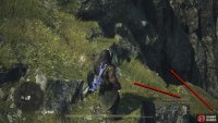 Head to the edge of the eastern cliff edge and follow the ledges into the shrine.