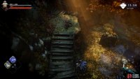 Run to the left and head up the stairs to take out the enemies. 