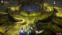 By the time you have to deal with the larger enemy, the Witch won’t be active no more, so feel free to use the whole arena.