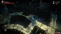 Break the barricade and head into the room. Climb on top of the broken wall in between the walls and jump the gap to your left.