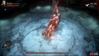 The second slam attack starts with a kick. This will temporarily stun you. Dodge away from the kick to avoid the attack.