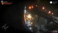 Go back across the platforms and loot the blue orb to the south.