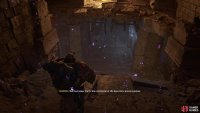 Drop down a pit near the start of the mission,